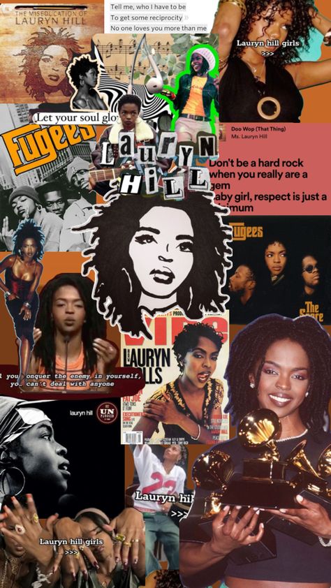 90s Rnb Aesthetic Wallpaper, Lauren Hill Aesthetic, Rnb Aesthetic Wallpaper, 90s 2000s Aesthetic, Ms Lauryn Hill, Lauren Hill, Miseducation Of Lauryn Hill, Bob Marley Music, Rnb Music