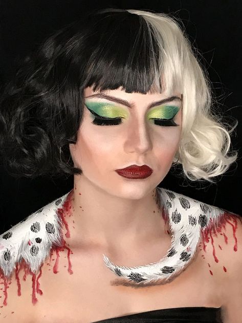 Cruella Deville Makeup, Cruella Deville, Special Fx Makeup, Fx Makeup, Makeup Art, Face Painting, Halloween Face, Face Makeup, Halloween Face Makeup