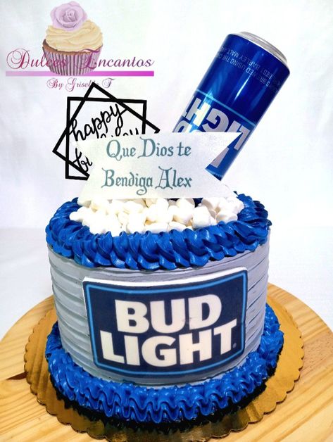 Budlight Cakes For Men, Bud Light Cake, Light Cake, Cake For Husband, Dads Birthday, Crazy Cakes, Cakes For Men, Grooms Cake, Husband Birthday