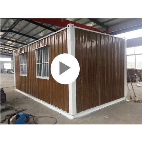 prefab 3 in 1 expandable container garden house home C Can House Shipping Containers, Container Van House, Container Van, Van House, Container Office, Metal Carports, Cargo Container, Metal Garages, Kitchen Containers