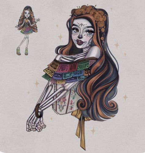 Skelita Calaveras, Monster High Fanart, Monster High School, Monster H, Arte Monster High, Monster High Pictures, Catty Noir, Moster High, High Characters