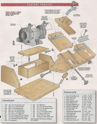 #2570 Bench Grinder Tool Rest Plans - Sharpening Thickness Sander, Woodworking Tools For Beginners, Woodworking Tools Storage, Woodworking Store, Tool Room, Bench Grinder, Woodworking Power Tools, Lathe Projects, Shop Projects