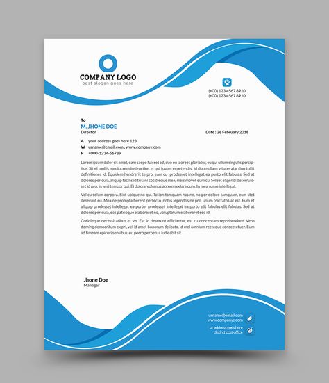 Administrative Letterhead Design, Medical Letterhead Design, Latter Head Designs, Company Paper Design, Letter Heads Design Creative, Letterhead Design Branding, Company Letterhead Design, Character Certificate, Free Letterhead Template Word