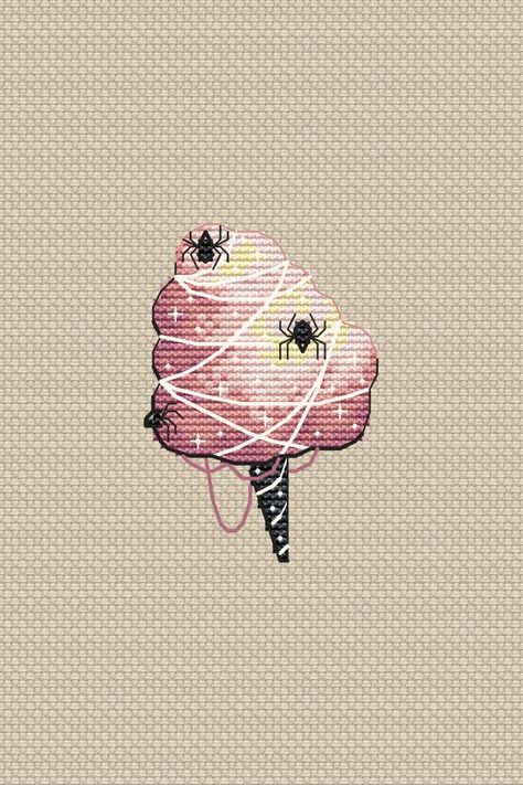 Candy Cross Stitch, Spider Cross Stitch, Cross Stitch Fall, Spooky Cross Stitch, Black Cross Stitch, Halloween Cross Stitch Charts, Witch Cross Stitch, Autumn Cross Stitch Patterns, Unique Cross Stitch