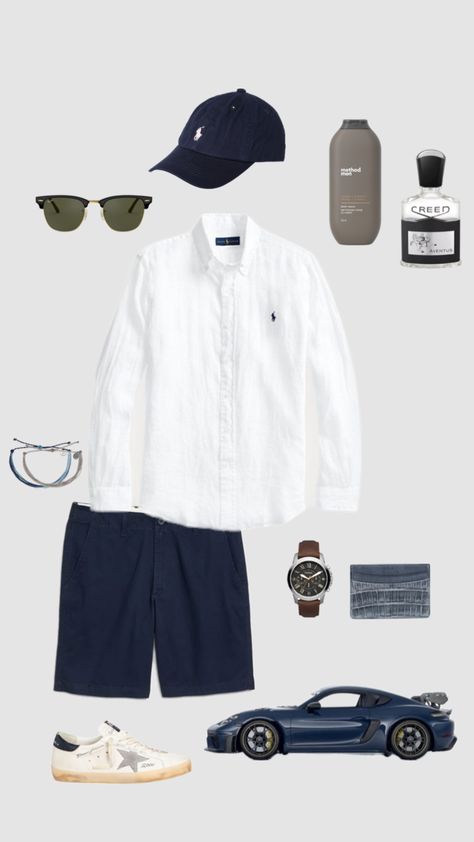 Old Money Outfits Men Basic Summer, Old Money Summer Outfits Men, Class Fits, Outfit Homme, Vacation Outfits Men, Guys Fashion Casual, Money Clothes, Mens Smart Casual Outfits, Classy Outfits Men