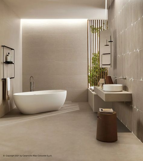 Natural Stone Look Bathroom, Atlas Concorde Bathroom, Restrooms Design, Natural Stone Bathroom, Sabi Style, Loft Bathroom, Restroom Design, Atlas Concorde, Wall Tiles Design