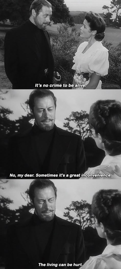 The Ghost and Mrs. Muir (1947) • dir. Joseph L. Mankiewicz The Ghost And Mrs Muir 1947, Trying To Get Over Him, Old Movie Quotes, The Ghost And Mrs Muir, Ghost And Mrs Muir, Rex Harrison, Movies And Shows To Watch, Giant Woman, Classic Movie Quotes