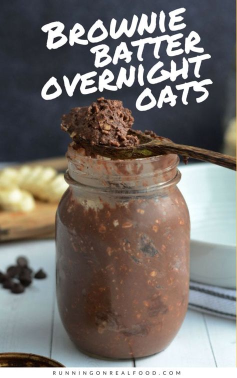 Brownie Batter Overnight Oats, Overnight Protein Oats, Best Overnight Oats Recipe, Chocolate Overnight Oats, Protein Oats, Oat Recipes Healthy, Overnight Oats Recipe Healthy, Vegan Oatmeal, Overnight Oat