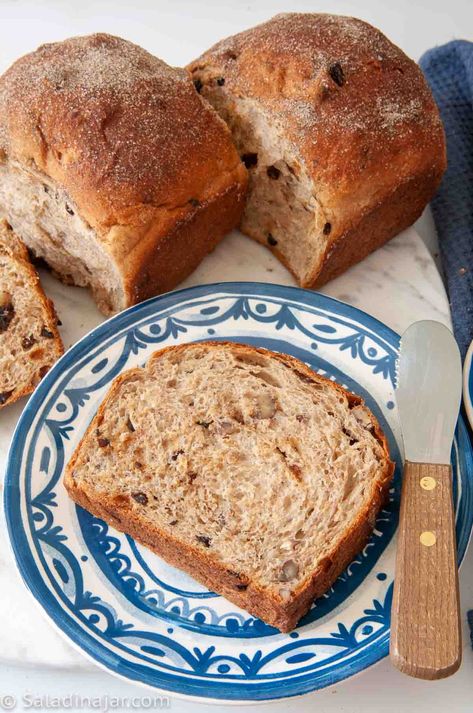 A crazy delicious way to use up old bananas. Slightly sweet. Mix up in a bread machine, a stand mixer, or by hand. #bananabread #bananayeastbread, #bananabreadmachinebread Banana Bread With Yeast, Bread Maker Banana Bread, Yeast Bread Machine Recipes, Bread With Yeast, Bread Machine Banana Bread, Quick Banana Bread, Bread Yeast, Easy Bread Machine Recipes, Sweet Banana Bread