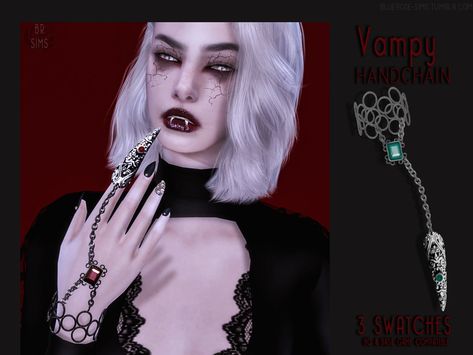 Sims 4 Vampire Accessories, Sims 4 Vampire Skin, Sims Stories, Vampire Clothes, Sims 4 Cas Mods, Sims 4 Dresses, Sims 4 Characters, Vampire Costume, The Sims 4 Download