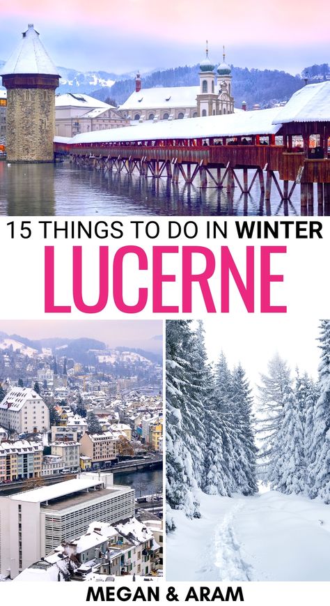 Looking for the top things to do in Lucerne in winter? We take you through the top activities during winter in Lucerne - day trips, attractions, and more! | Lucerne winter | Day trips from Lucerne | Switzerland in winter | Winter in Switzerland | What to do in Lucerne in winter | Lucerne things to do | Winter trip to Lucerne | Lucerne in November | Lucerne in December | Lucerne in January | Lucerne in February | Lucerne in March | Christmas in Lucerne Lucerne In Winter, Things To Do In Switzerland In November, Germany Austria Switzerland Itinerary Winter, Things To Do In Lucerne Switzerland, Lucerne Switzerland Winter, Lucerne Switzerland Things To Do In, Lucerne Switzerland Aesthetic, Switzerland In December, Zurich Christmas