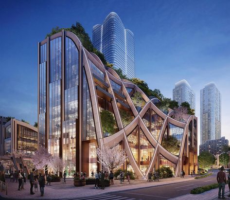 Podium Architecture, Heatherwick Studio, Biophilic Architecture, Thomas Heatherwick, Sou Fujimoto, Public Realm, Building Companies, Pergola Designs, Architecture Exterior