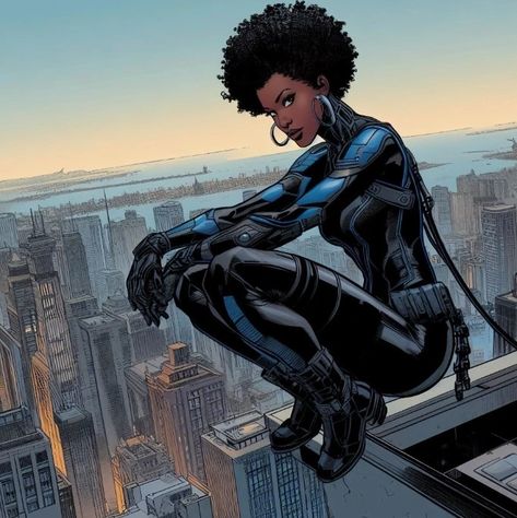 Black Female Superhero, Black Ocs, Scifi Character Design, Black Heroes, Black Superheroes, Our Adventure Book, Marvel Heroines, Awesome Artwork, Black Comics