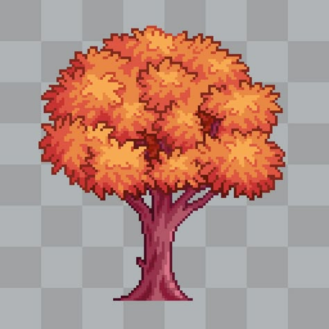 Tree practice (maple & birch) 🌳 - - - #pixelart #aseprite #tree #birchtree #mapletree #spring #cozy #indiegame #rpg Pixel Art Tree, Tree Pixel Art, Pixel Tree, Pixel Forest, Spring Cozy, Top Down Game, Dots Game, Plant Games, Piskel Art