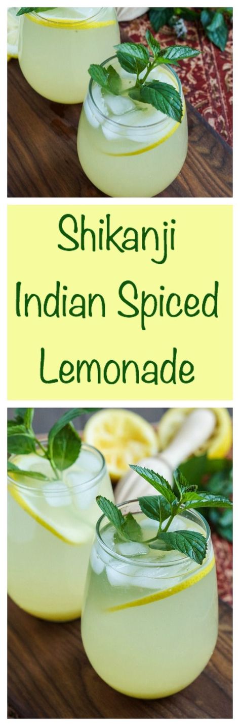 Shikanji (Indian Spiced Lemonade) Spiced Lemonade, Slow Cooker Tikka Masala, India Recipes, Mango Desserts, Indian Drinks, Indian Dinner, India Food, Lemonade Recipes, Chapati