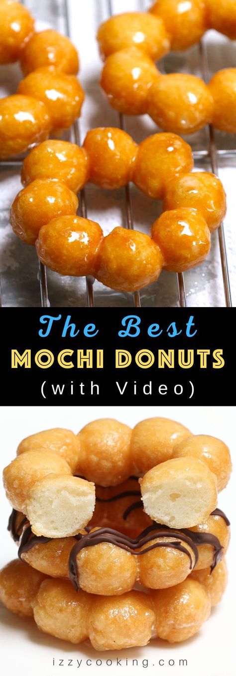 Mochi Donuts Recipe, Mochi Balls, Mochi Donut, Japanese Mochi, Mochi Recipe, Snacks Appetizers, Korean Desserts, Donuts Recipe, Hawaiian Food