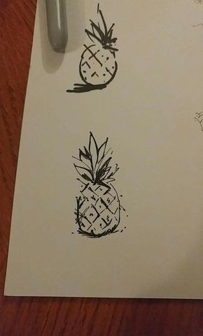 Pinapple Tattoos, Diy Tattoo Permanent, Pineapple Tattoo, Disney Tattoo, Geniale Tattoos, Halloween Tattoo, Diy Tattoo, Home Tattoo, Dream Tattoos