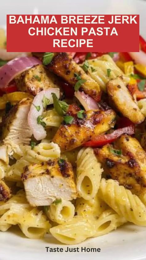 Bahama Breeze Jerk Chicken Pasta Recipe – Taste Just Home Bahama Breeze Jerk Chicken Pasta, Bahama Recipes, Jerk Chicken Pasta Recipe, Jerk Chicken Pasta, Bahama Breeze, Caribbean Cuisine, Jerk Seasoning, Jerk Chicken, Chicken Pasta Recipes