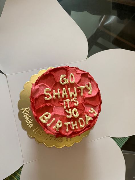 Funny Birthday Cakes 23, Simple Funny Birthday Cake, Cake Sayings Birthday, Go Shawty Its Your Birthday Cake, Birthday Cake Writing Ideas, B Day Cake Aesthetic, Birthday Cake Sayings, Birthday Cake Quotes, 19th Birthday Cakes