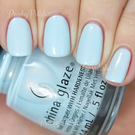 China Glaze Nail Polish, Blue Cute, Blue Nail, Polish Colors, China Glaze, Mint Blue, Art Blue, Nail Polishes, Professional Nails