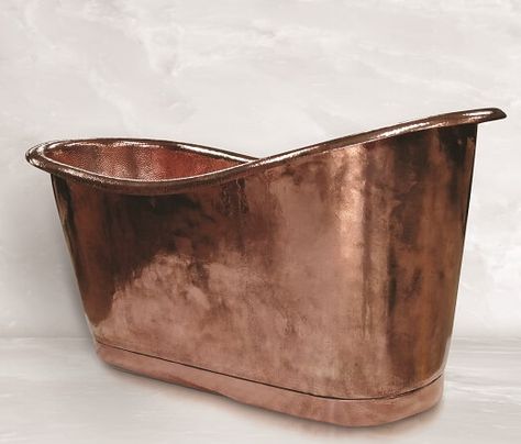 Freestanding Soaking Tub - Buy Online Bathtub Skirt, Artistic Bathroom, Copper Bathtub, Copper Tub, Copper Bath, Copper Bathtubs, How To Polish Copper, Copper Cookware, Soaker Tub