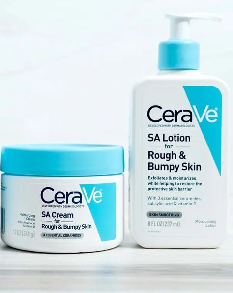 Discover the key differences between CeraVe SA Cream and CeraVe SA Lotion. Which one is right for your skin? Cerave Sa Lotion, Vs Lotion, Rough Bumpy Skin, Cream For Oily Skin, Bumpy Skin, Bio Oil, Skin Lotion, Body Moisturizers, Trendy Blouses