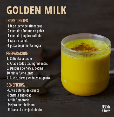 Golden Milk, Inflammatory Foods, Tea Bag, Healthy Food, Milk, Herbs, Healthy Recipes, Fruit, Marketing