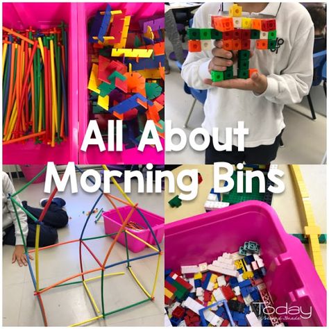 Hi Friends, Today in Second Grade, we started off by playing with our morning bins! Steam Bins, Morning Bins 3rd Grade, Second Grade Morning Tubs, Second Grade Stem Bins, Morning Bins For Second Grade, First Grade Morning Bins, Stem Bins, Morning Work Activities, Work Bins