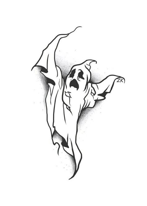 Ghost Tattoo, Creepy Tattoos, Dark Art Tattoo, Tattoo Art Drawings, Halloween Tattoos, Tattoo Flash Art, Tattoo Design Drawings, Tattoo Tattoo, Tattoo Stencils