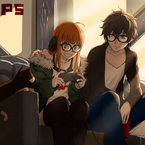 Futaba , Akira and Morgana Persona 5 Futaba X Joker, Futaba X Joker, Persona 5 Futaba, Joker Pfp, Amamiya Ren, Persona 5 Joker, Shin Megami Tensei Persona, Akira Kurusu, Persona 4