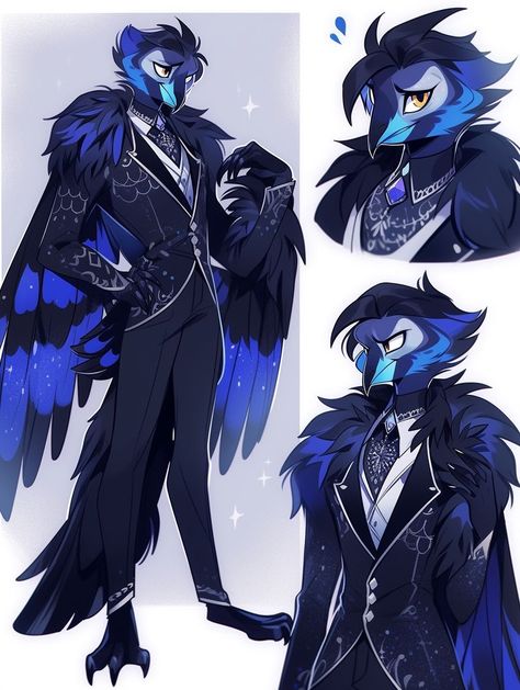 Female Bird Character Design, Bird Fursona Art, Anthro Dragon Reference, Avian Character Design, Bird Anthro, Bird People, Creature Drawings, Anime Animals, Dnd Characters