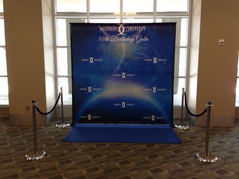 This is a step and repeat package we did for a 50th birthday party. #Atlanta #stepandrepeat #VIP #carpet #stanchions #rental #event #50 #50th #blue Blue Carpet Event, Aisle Runner Wedding, Red Carpet Runner, Step And Repeat, Goblet Of Fire, Blue Carpet, Stone Mountain, Red Carpet Event, 50th Birthday Party