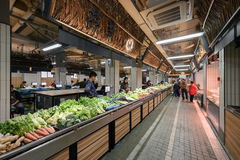 Wet Market Architecture, Wet Market Design, Grocery Store Architecture, Public Market Design, Food Market Architecture, Wet Market, Commercial Farming, Modern Market, Indoor Markets