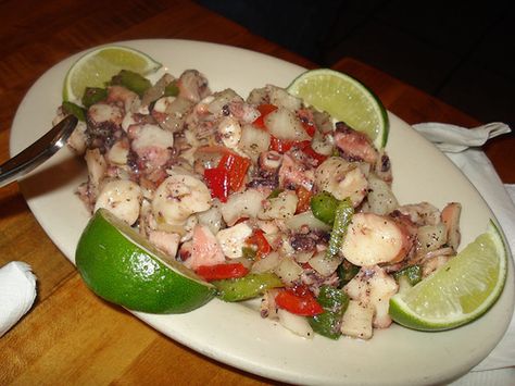 Octopus Salad, Octopus Recipes, Recetas Puertorriqueñas, Puerto Rican Cuisine, Puerto Rican Dishes, Puerto Rico Food, Boricua Recipes, Spanish Dishes, Hope You