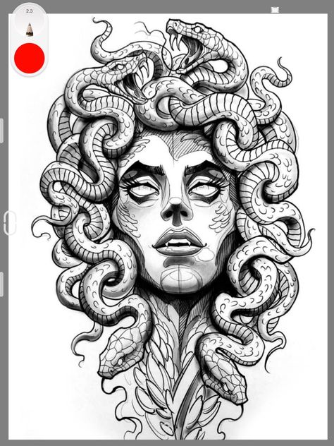 Cybersigilism Tattoo, Gotik Tattoo, Medusa Tattoo Design, Tattoo Design Tattoo, Tattoo Background, Greek Mythology Tattoos, Japan Tattoo Design, Full Back Tattoos, Neck Tattoo For Guys