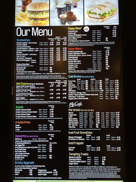 Searching for McDonalds Prices? The UK menu prices can be found on this website. All menu items and prices have been listed for you! Mcdonalds Breakfast Menu, Abandoned Island, Sausage Mcmuffin, Menu Breakfast, Mcdonalds Coffee, Calorie Chart, Mcdonald Menu, Mcdonalds Breakfast, Chicken Mcnuggets