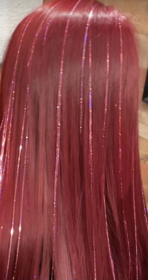 Tinsel Hair, Hair Tinsel, Fairy Hair, Hairstyles For Layered Hair, Dye My Hair, Hair Inspo Color, Dream Hair, Aesthetic Hair, Layered Hair