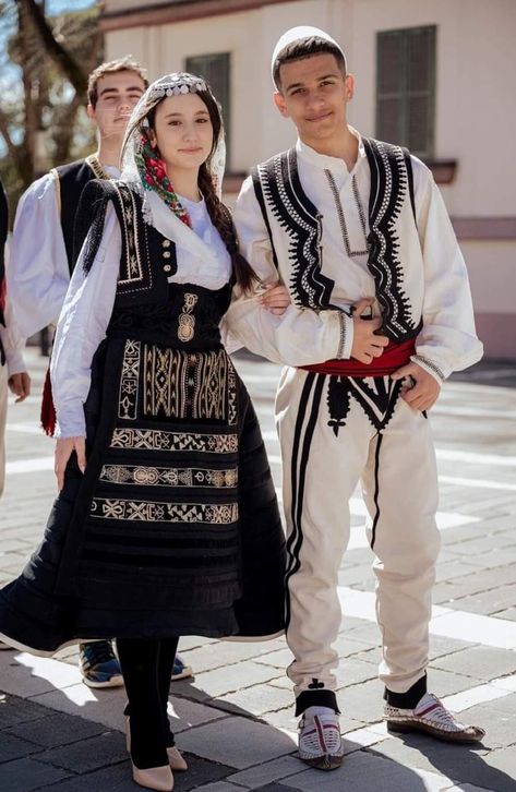 Albania Albania Clothes, Veshje Popullore Shqiptare, Albania Clothing, Albanian Clothes, Albanian Clothing, Europe Culture, Albanian Culture, Easy Face Mask Diy, Easy Face Masks