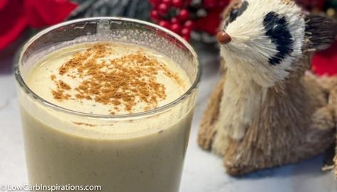 This Keto Pumpkin Spiced Eggnog Recipe will be your favorite holiday drink to keep it Keto/Low Carb this season! Try it with clear rum for a nice treat! Pumpkin Spice Eggnog Recipe, Recipes With Lasagna Noodles, Spiced Rum Drinks, Keto Eggnog, Spiced Eggnog, Low Carb Noodles, Low Carb Drinks, Keto Pumpkin, Holiday Drink