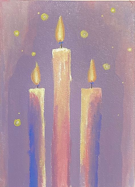 Acrylic Aesthetic, Candle Painting, Candle Drawing, Painted Candles, Aesthetic Decor, How To Paint, Soft Girl, Painting Acrylic, Acrylic Painting