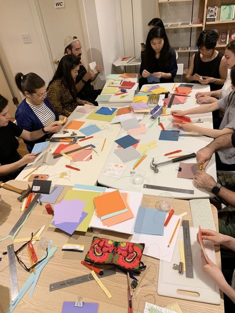 Bookbinding Workshop with Chang Yuchen • Asia Art Archive in America Origami Workshop, Alea Aquarius, Library Project, Bookbinding Tools, Hidden Book, Art Archive, Reading Room, Experience Design, Artist Books