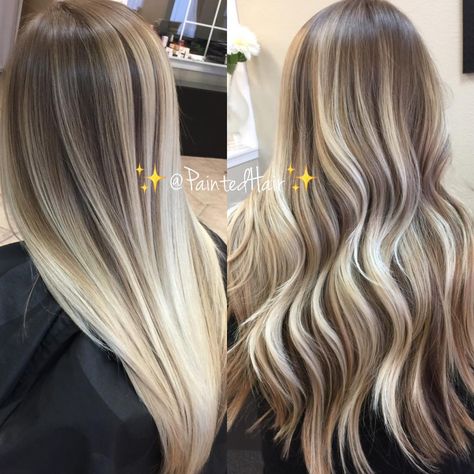 3,162 Likes, 43 Comments - Patricia Nikole (@paintedhair) on Instagram: “Blonde Dream❤️ Straight and Waved✨Painted Hair✨All hand painted and blended into the root! No…” Chunky Balayage, Colored Money Piece, Colored Money Piece Hair, Straight Balayage, Light Balayage, Balayage Honey, Money Piece Hair, Balayage Hair Blonde Medium, Balayage Straight