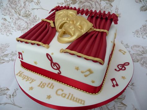 Cake 18th Birthday, Theatre Cake, Masquerade Cakes, Different Kinds Of Cakes, Graduation Party Cake, Buckwheat Cake, 21st Cake, Sweet 16 Cakes, 16 Cake