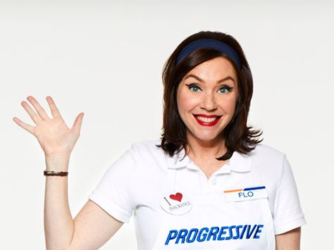 How To Dress Like Flo From Progressive For Halloween | Bustle Celebrity Day Spirit Week, Celebrity Day Spirit Week Ideas, Flo From Progressive, Spirit Week Ideas, Flo Progressive, School Spirit Week, Quick Costumes, Progressive Insurance, Dress Up Day