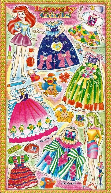 Bp Bp An Mainan, Bongkar Pasang, Princess Sticker, Paper Dolls Printable, Card Toppers, Vintage Paper Dolls, Japanese Paper, Dollhouse Dolls, Paper Toys