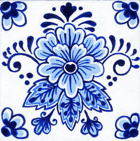 Blue China Patterns, Blue Pottery Designs, Dutch Tattoo, Blue Delft, Delft Tiles, Blue Tattoo, Motif Simple, Kunst Inspiration, Delft Blue