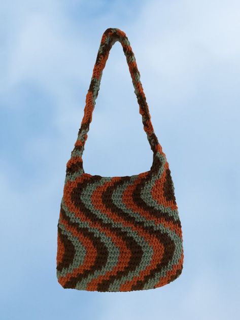 Wavy Crochet Bag Pattern, Wavy Crochet, Bag Crochet Pattern, Wavy Pattern, Handmade Crochet Bags, Bag Crochet, Crochet Bag Pattern, Crochet Purses, Crochet Accessories