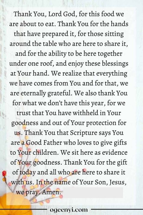 Food Blessings Quotes, Prayers To Bless Food, Blessing Over Food, Prayer For Meal Time, Dinner Prayers Family, Meal Prayers Dinner Table, Christmas Prayers For Dinner, Thanksgiving Prayers Dinner, Prayer For Food Meals