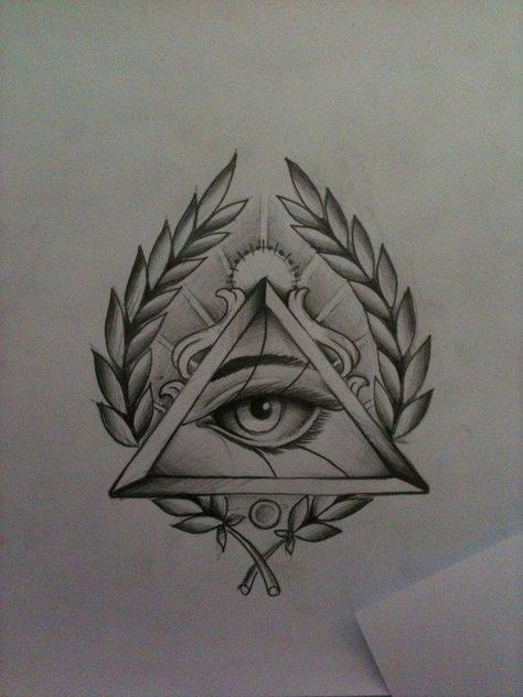 Seeing Eye Tattoo, Egyptian Eye Tattoos, Triangle Tattoo Design, Third Eye Tattoos, All Seeing Eye Tattoo, Egyptian Tattoo Sleeve, Egypt Tattoo, Full Sleeve Tattoo Design, Triangle Tattoos