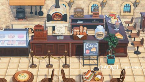 Animal Crossing Ramen Shop Codes, Acnh Sandwich Shop, Acnh Outdoor Coffee Shop, Acnh Cafe Build, Acnh Museum Cafe, Animal Crossing Coffee Shop Design, Acnh Store Idea, Acnh Outdoor Cafe, Animal Crossing Coffee Shop